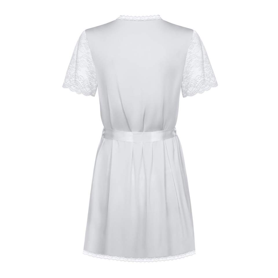 Biały szlafrok Obsessive Miamor-Pei + stringi