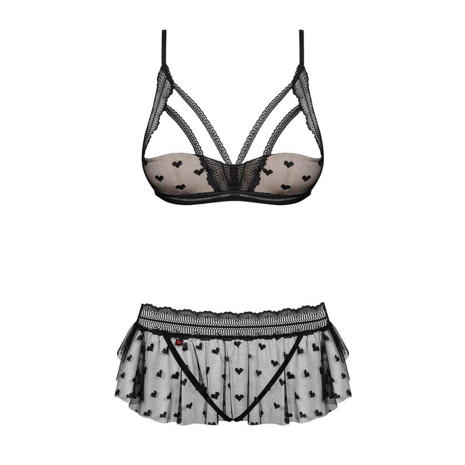 Zmysłowy dwuczęściowy komplet Obsessive Heartia-Set
