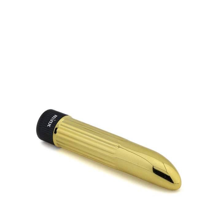Elegancki, klasyczny wibrator w złotym kolorze