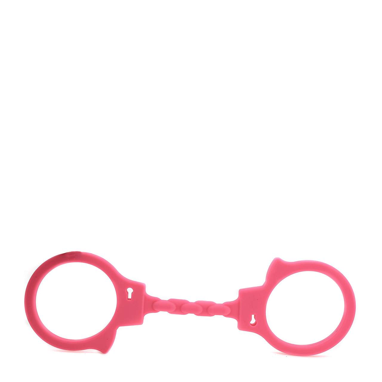Elastyczne, różowe kajdanki z silikonu