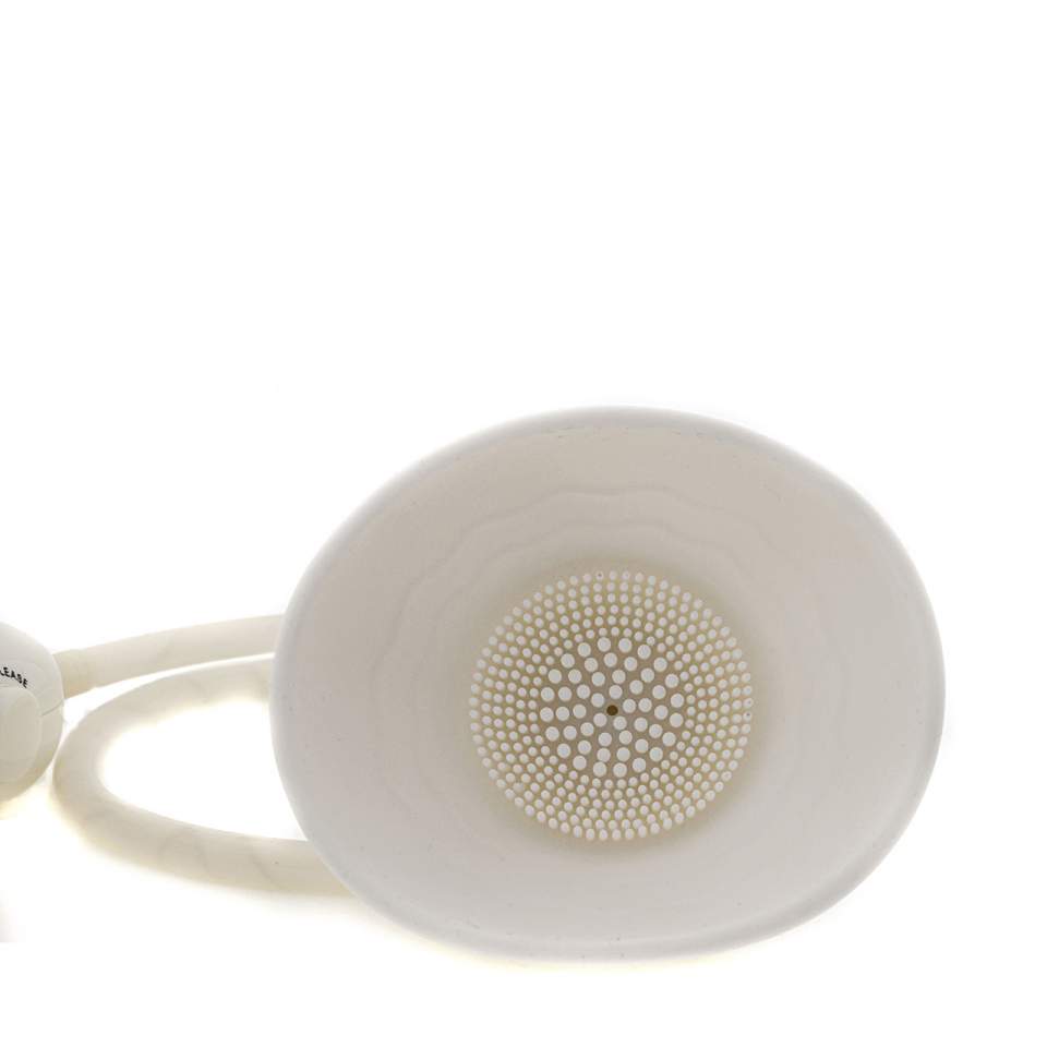 Biała pompka do sutków z wibracjami sterowanymi na pilot