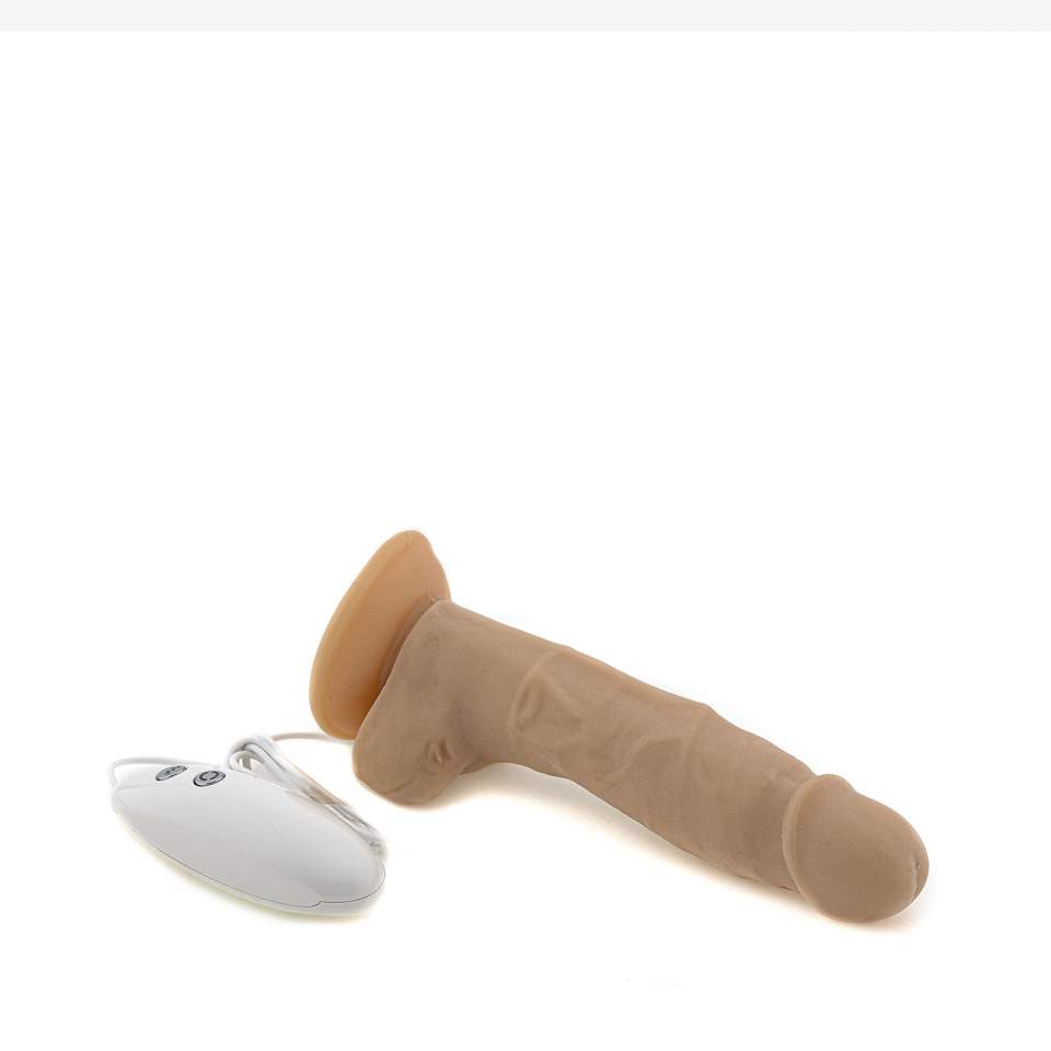 Cieliste rotacyjne dildo realistyczne z pilotem wykonane z cyberskóry