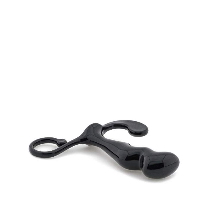 Czarny masażer prostaty o ergonomicznym kształcie – 3,5 cm