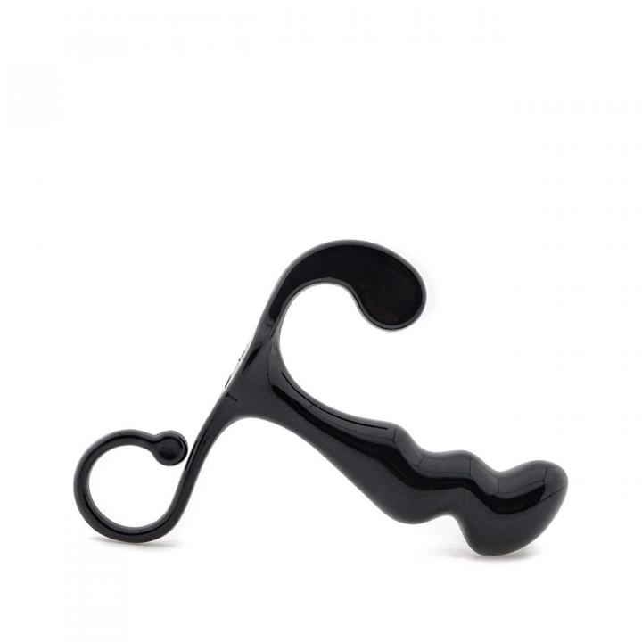 Czarny masażer prostaty o ergonomicznym kształcie – 3,5 cm