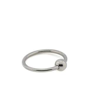 Stalowy pierścień erekcyjny z kulką do noszenia na żołędziu - 3,2 cm