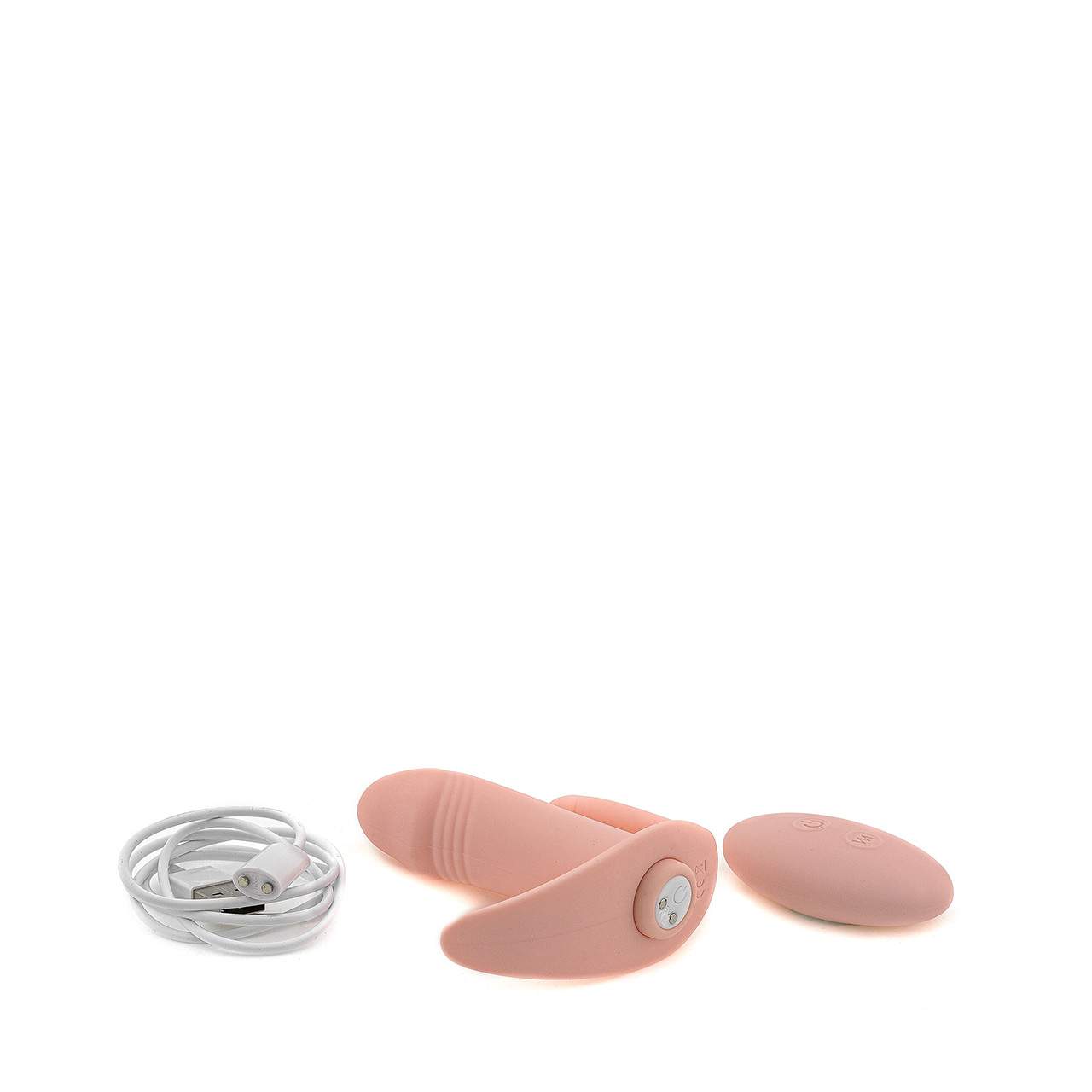 Trzypunktowy wibrator do stymulacji analnej, łechtaczki i pochwy – 8,3 cm