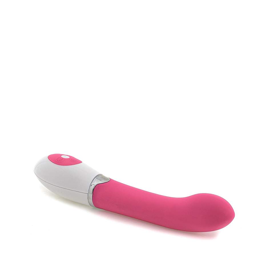 Różowy silikonowy wibrator klasyczny z aktywatorem głosowym – 19,5 cm