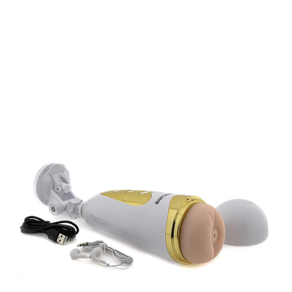 Masturbator z cyberskóry w kształcie pupy z przyssawką – 17 cm