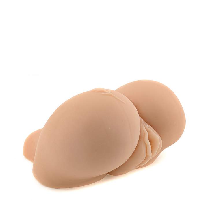 Miękka pupa do penetracji waginalnej i analnej z wibracjami – 22,5 cm