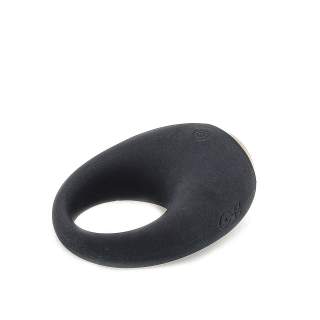 Czarny silikonowy pierścień erekcyjny  - 3,5 cm, 7 funkcji pracy