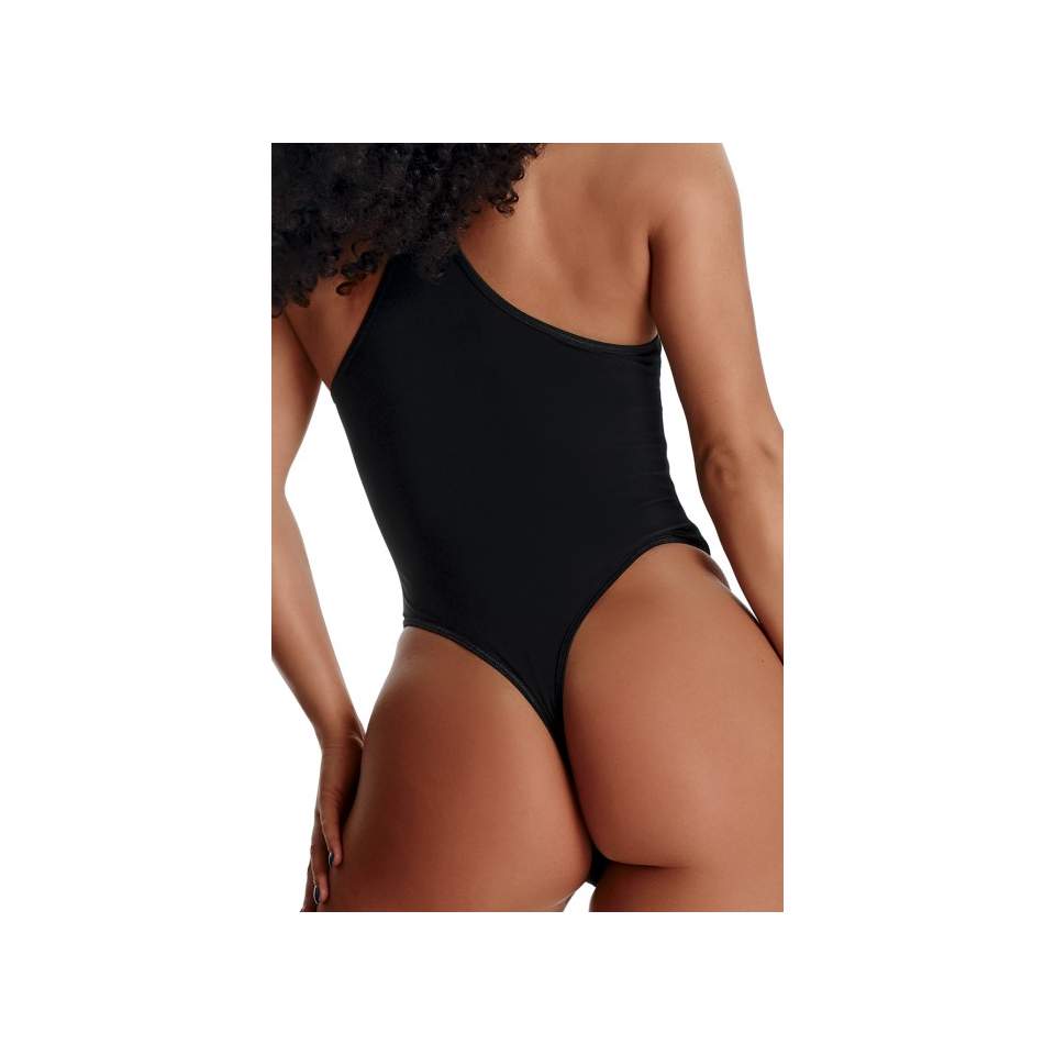 Czarne seksowne body z koronką na biuście Demoniq Trini