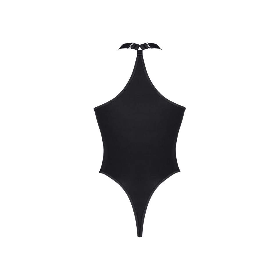 Czarne seksowne body z koronką na biuście Demoniq Trini