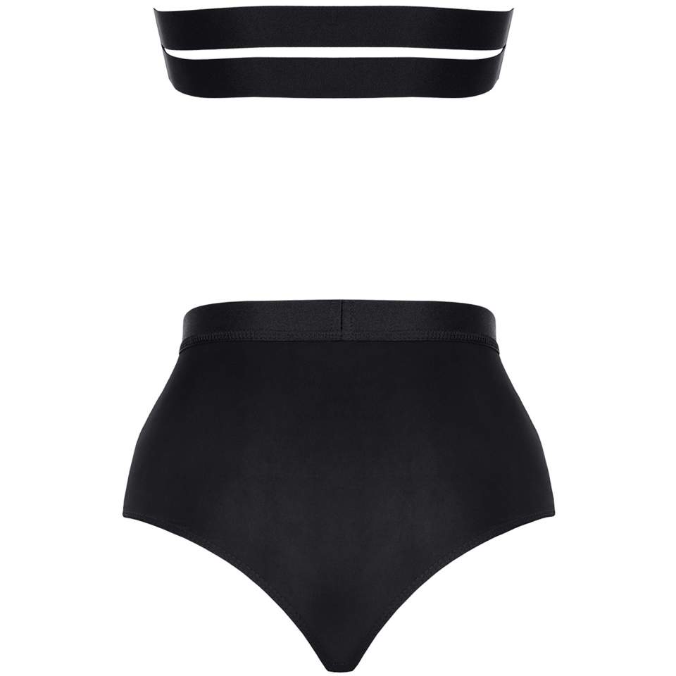 Dwuczęściowy czarny komplet dla kobiet marki Demoniq Alessia