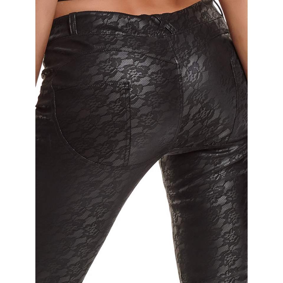 Czarne legginsy z niskim stanem Demoniq Constanza