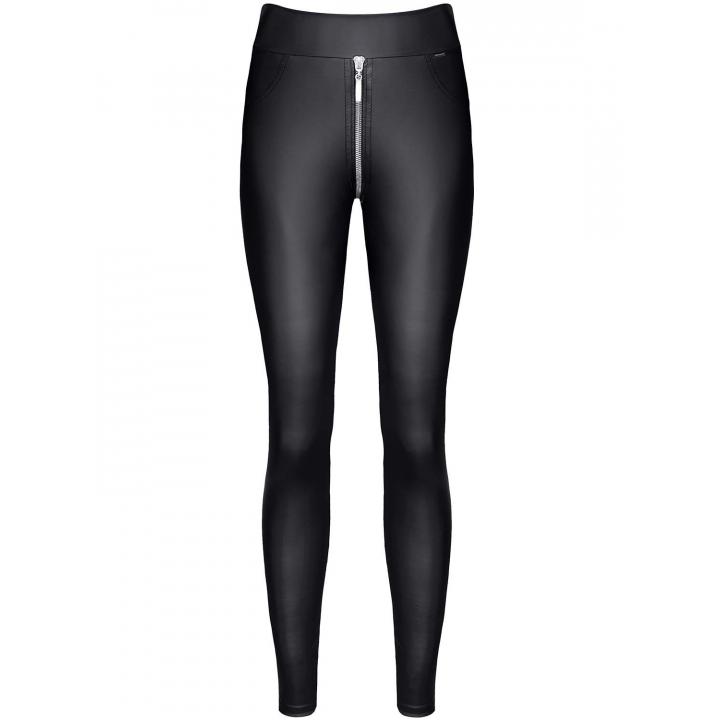 Czarne legginsy z wet looka marki Demoniq Maddalena