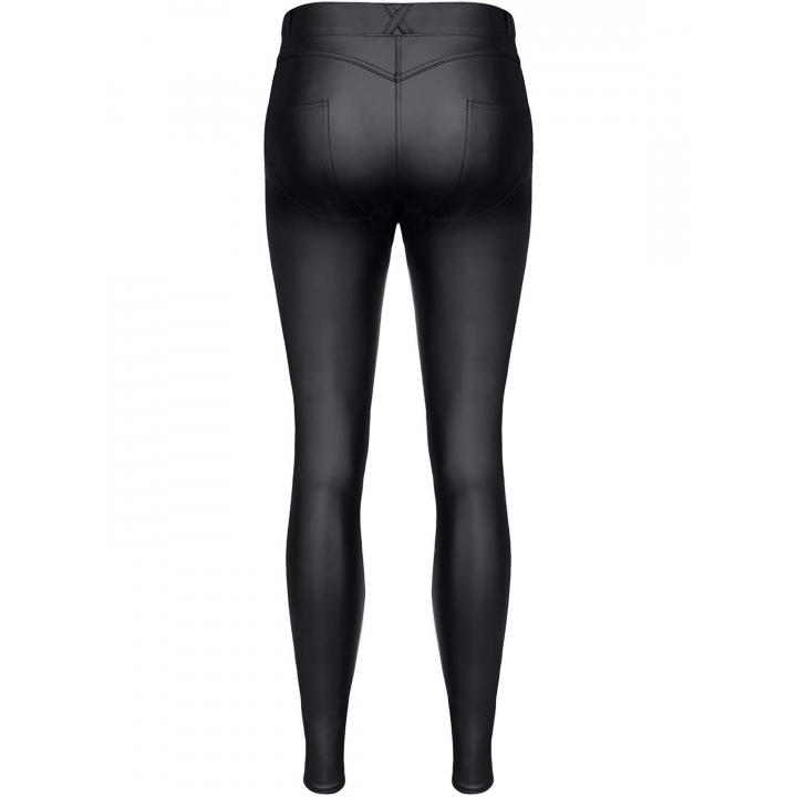 Czarne, uniwersalne legginsy z wet looka marki Demoniq Giulia