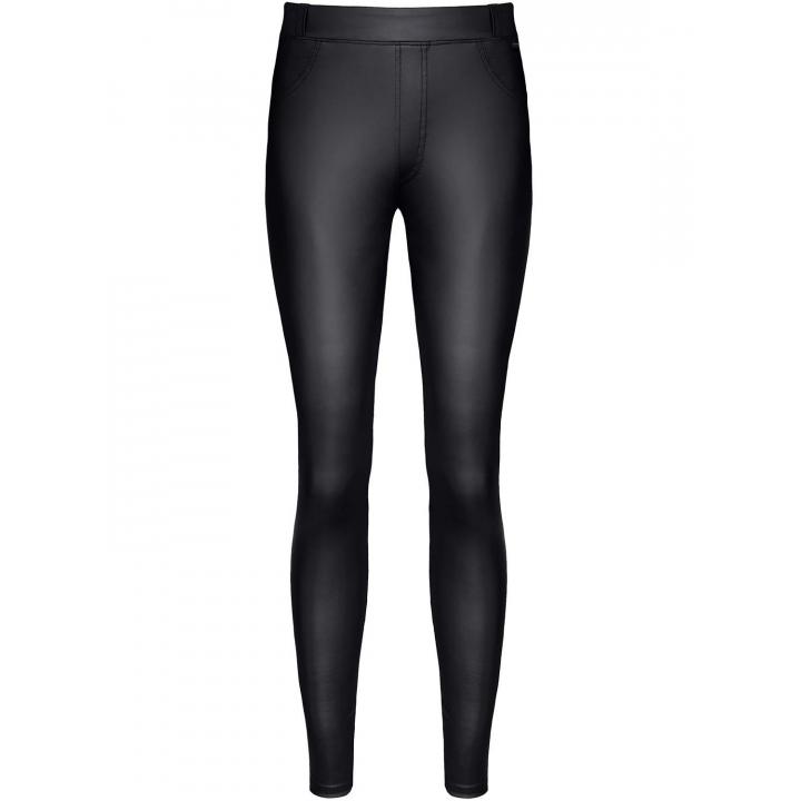Czarne, uniwersalne legginsy z wet looka marki Demoniq Giulia