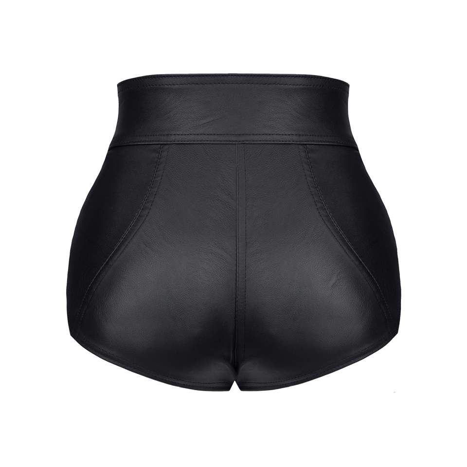 Czarne szorty z lekko podwyższonym stanem Demoniq Monica