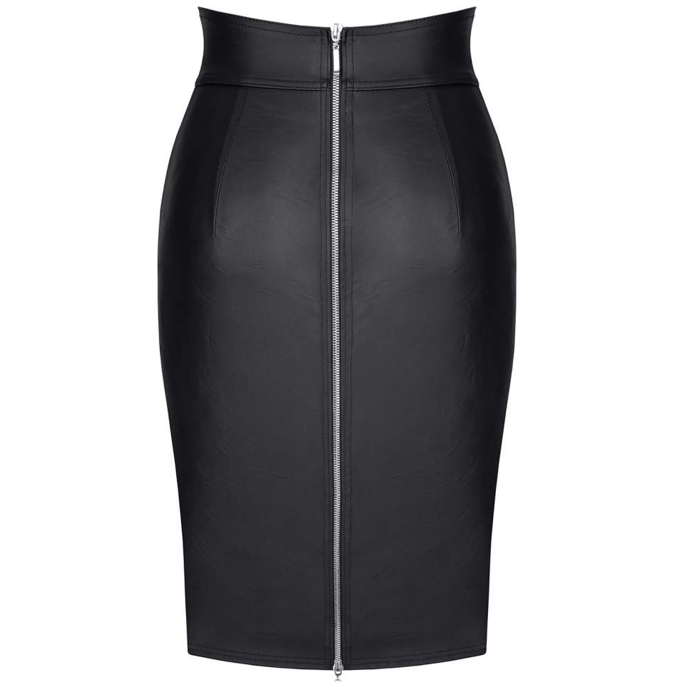 Czarna spódnica z elastycznej ekoskóry Demoniq Federica