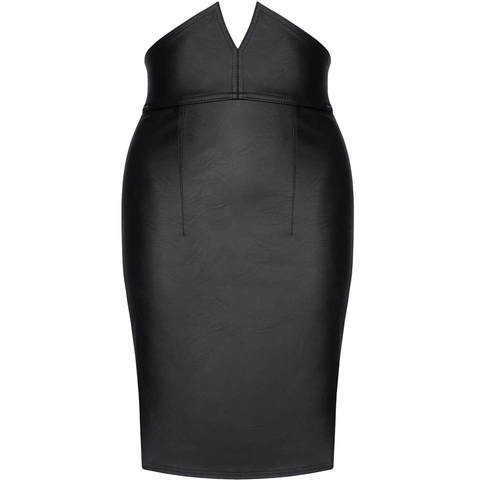 Czarna spódnica z elastycznej ekoskóry Demoniq Federica