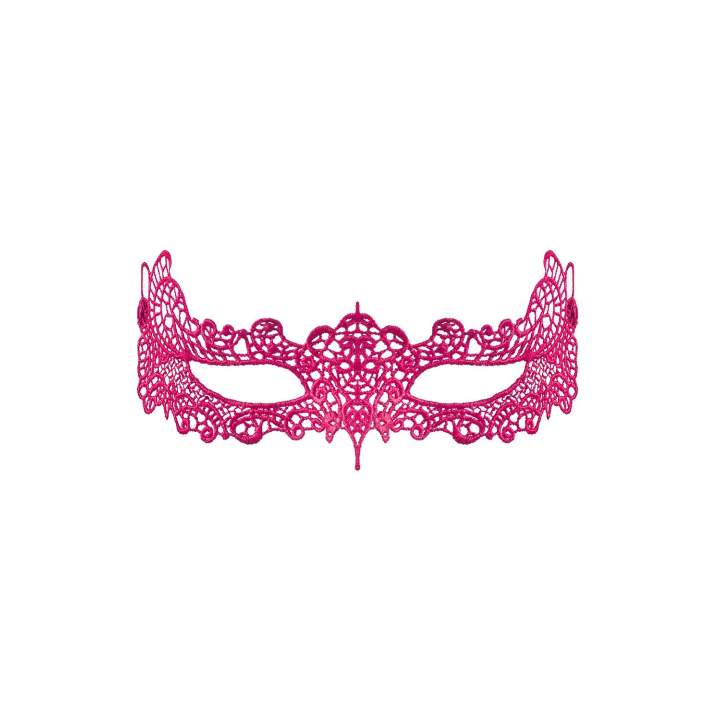 Różowa maska Obsessive A701 na oczy w weneckim stylu