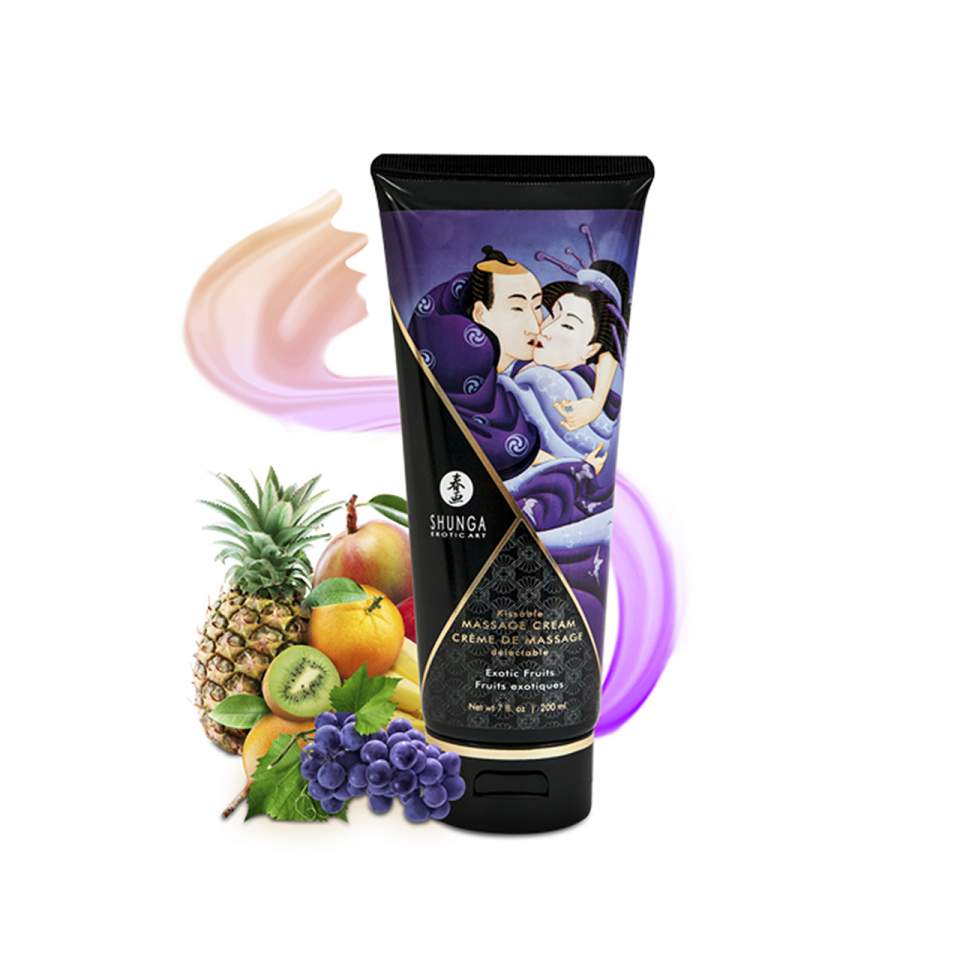 Jadalny krem do masażu Shunga o smaku egzotycznych owoców 200ml