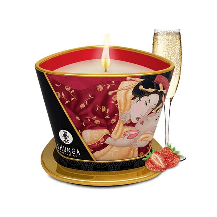 Świeca do masażu Shunga Candle Strawberry Wine 170 ml